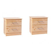 Set Noptiere Shadow Lacuit, Lemn Masiv, Natur, 46 x 35 x 46 Cm