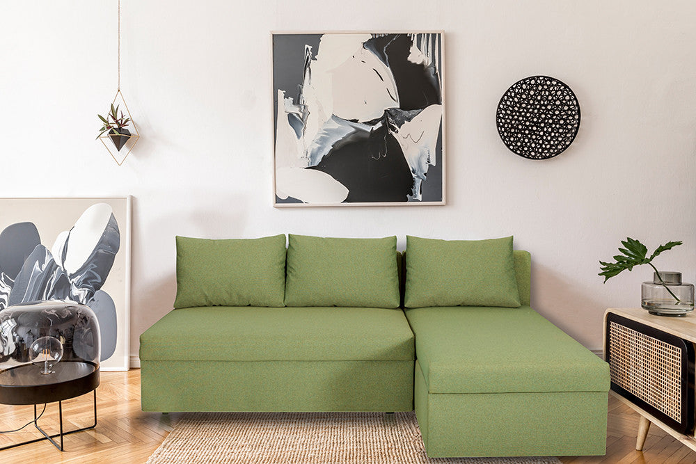 Coltar Extensibil Cu Lada Depozitare Vario, Interschimbabil Stanga/Dreapta, Verde