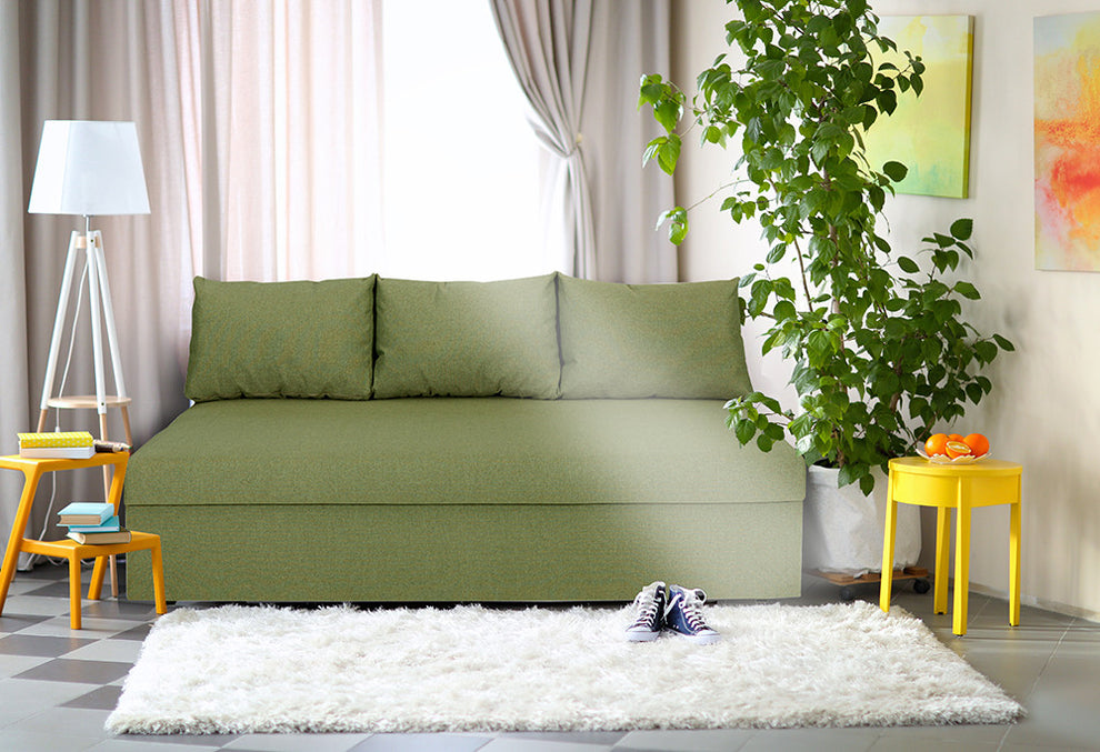 Canapea Extensibila Cu Lada Depozitare Vario, Verde, 191 x 98 x 80 Cm