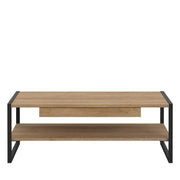 Masa Cafea High Rock, Stejar Riviera Si Negru, 40 x 60 x 110 Cm
