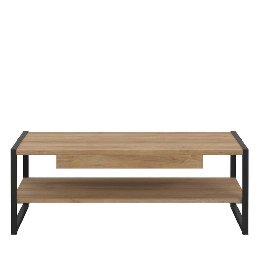 Masa Cafea High Rock, Stejar Riviera Si Negru, 40 x 60 x 110 Cm