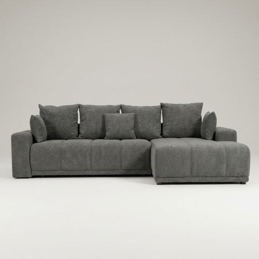 Coltar Cu Insula Dreapta Green, 5 Locuri, Lada Depozitare, Boogie Taupe, 280 Cm #studio
