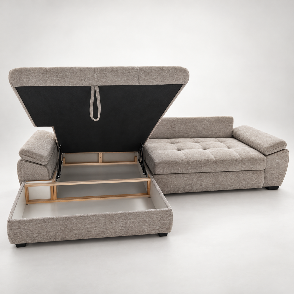 Coltar Extensibil Cordoba, 5 Locuri, Lada Depozitare, 300 Cm #studio