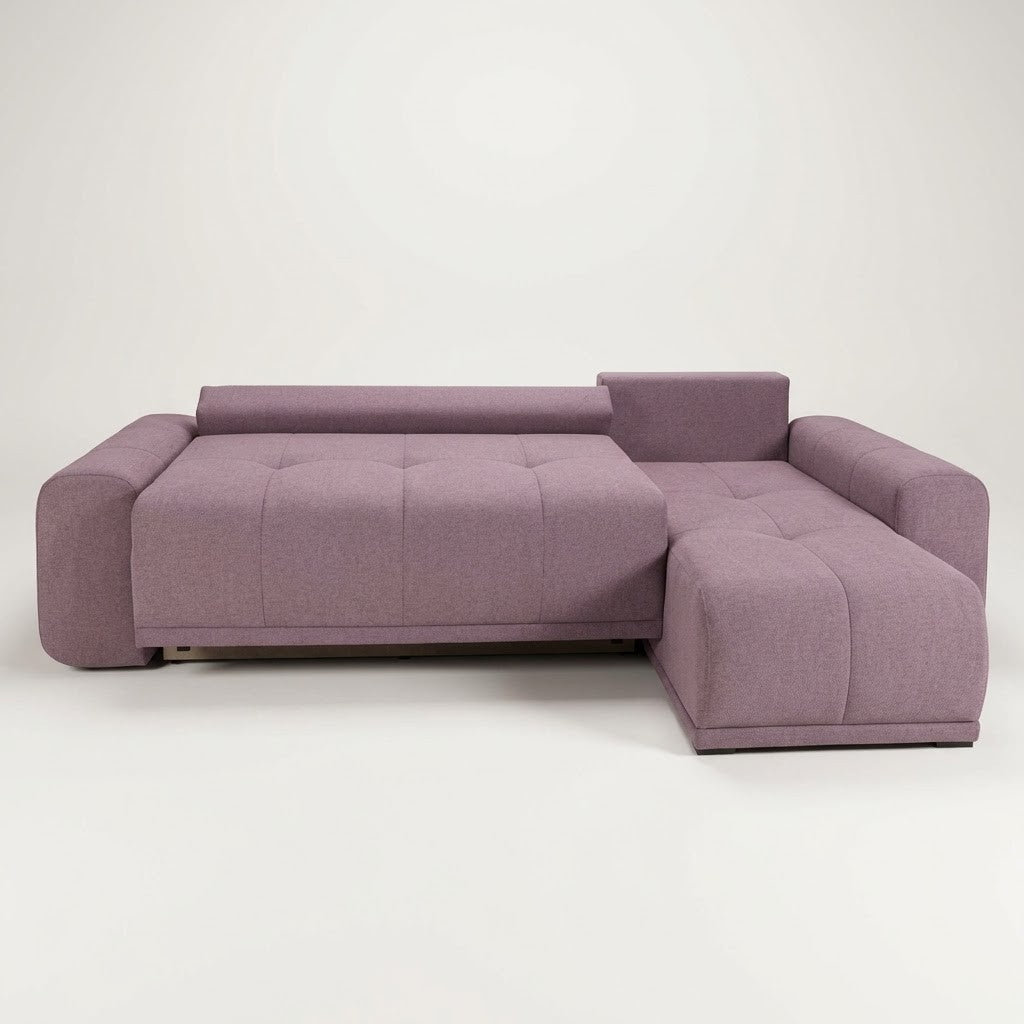 coltar-extensibil-dreamer-interschimbabil-stanga-dreapta-290-cm roz pudra cu lada