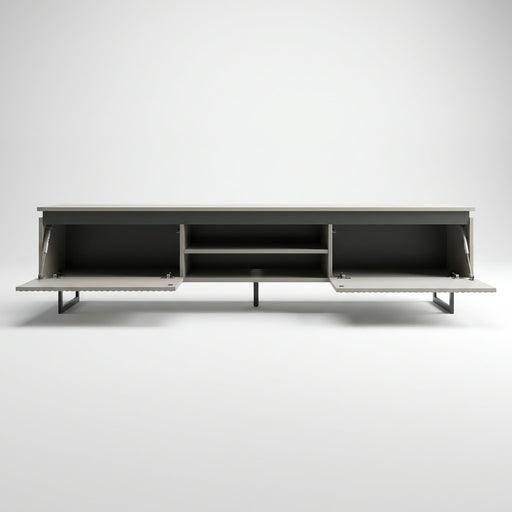 Comoda Tv Destiny Cu 2 Usi, Gri, 210 Cm