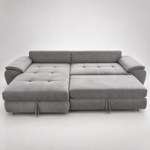 Coltar Extensibil Stanga Venus, 5 Locuri, Lada Depozitare, Gri,  290 Cm