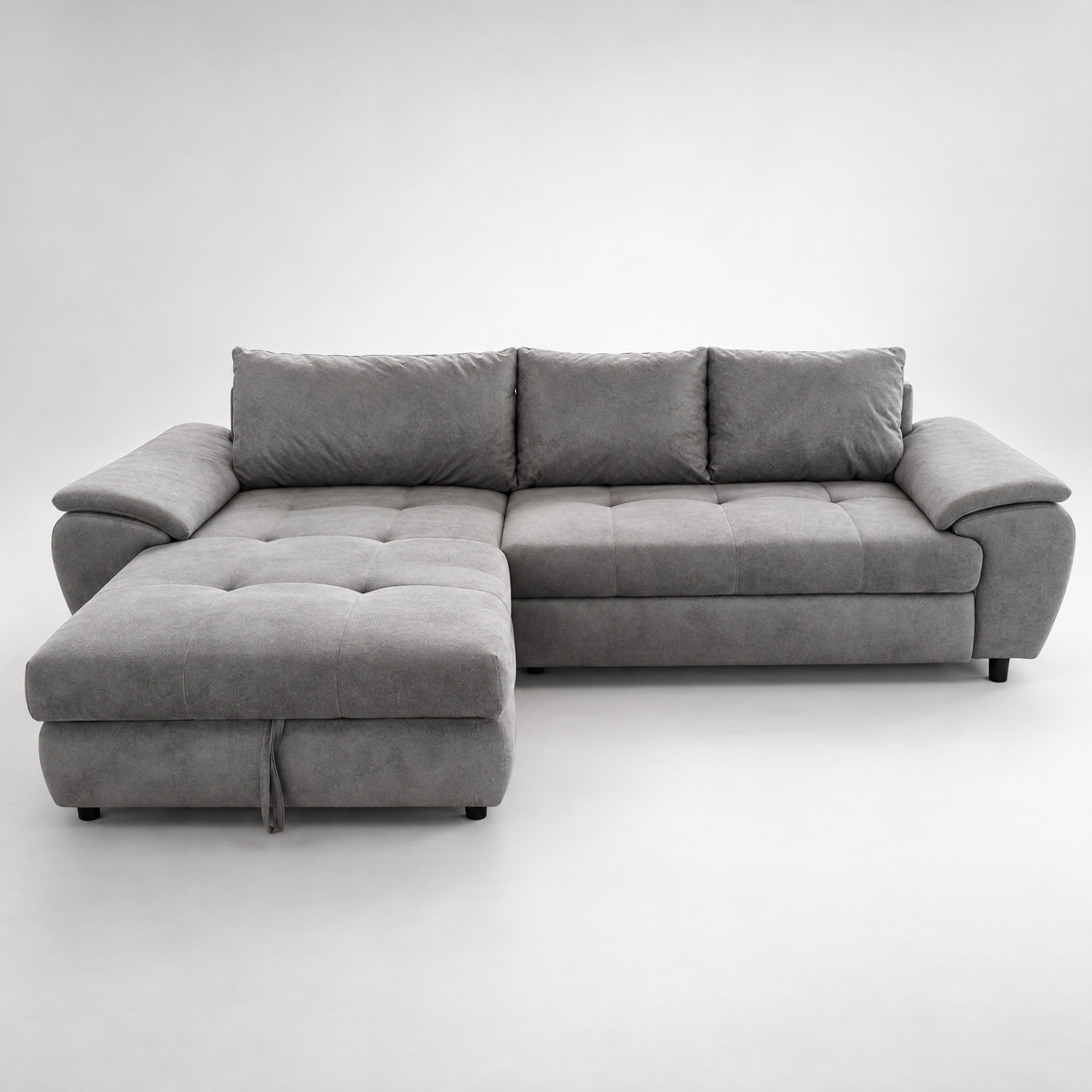 Coltar Extensibil Stanga Venus, 5 Locuri, Lada Depozitare, Gri,  290 Cm