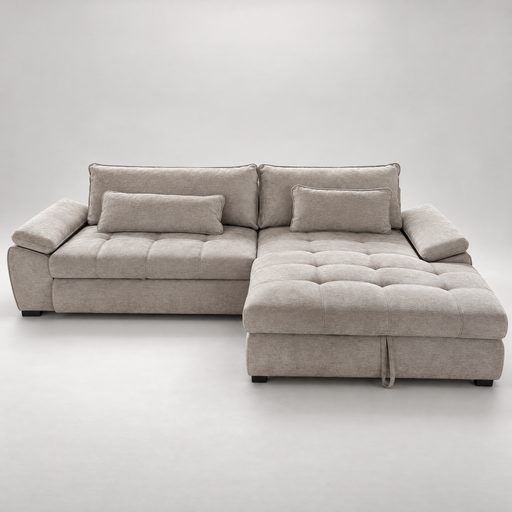 Coltar Extensibil Dreapta Cordoba, 5 Locuri, Lada Depozitare, Bej,  300 Cm