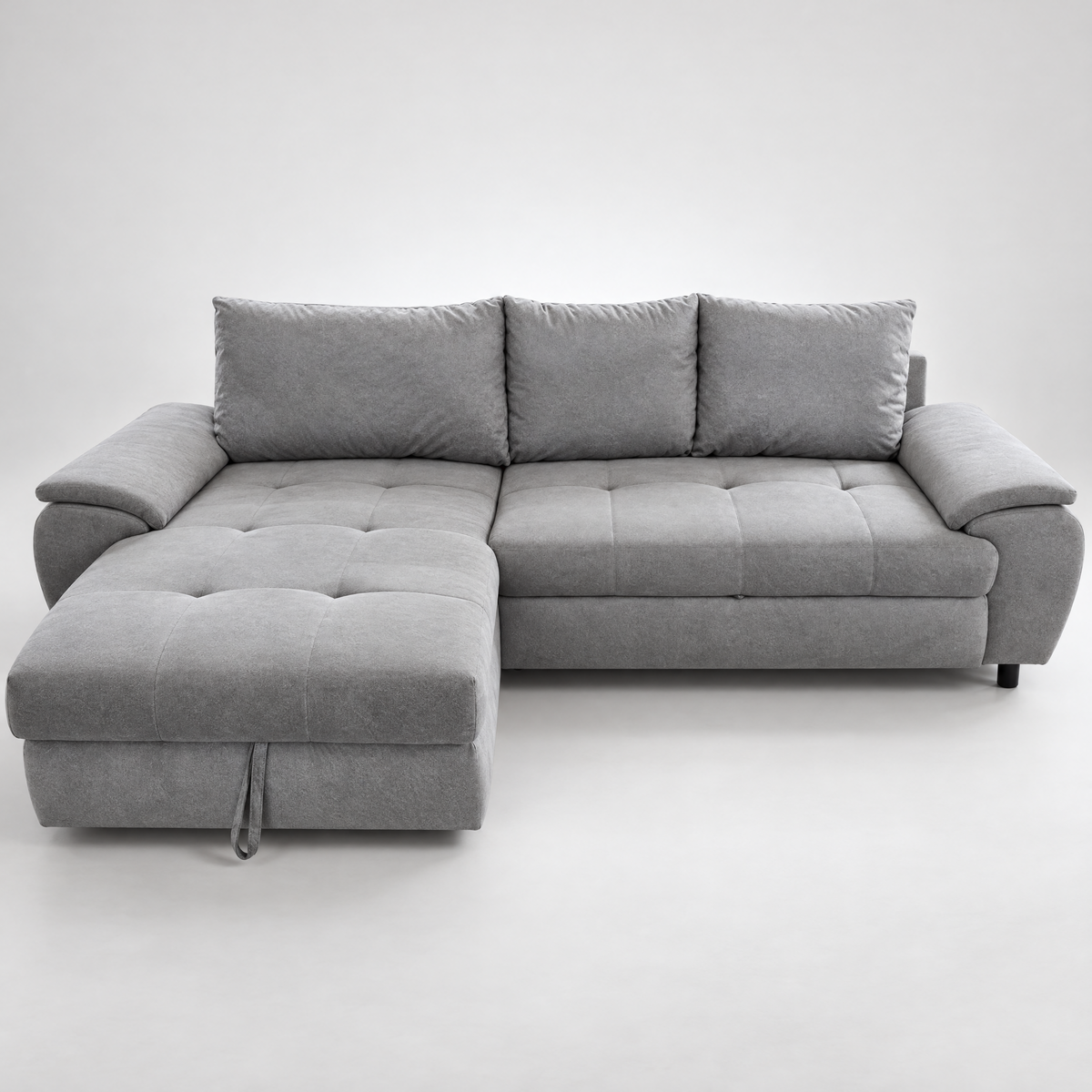Coltar Extensibil Stanga Venus, 5 Locuri, Lada Depozitare, Gri,  290 Cm