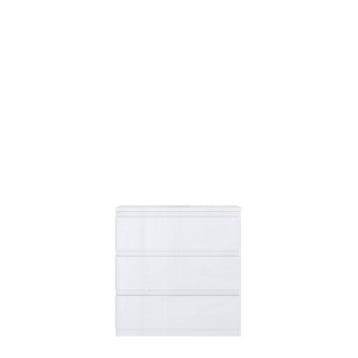 Comoda 3 Sertare Lipgloss White, 77.3 Cm