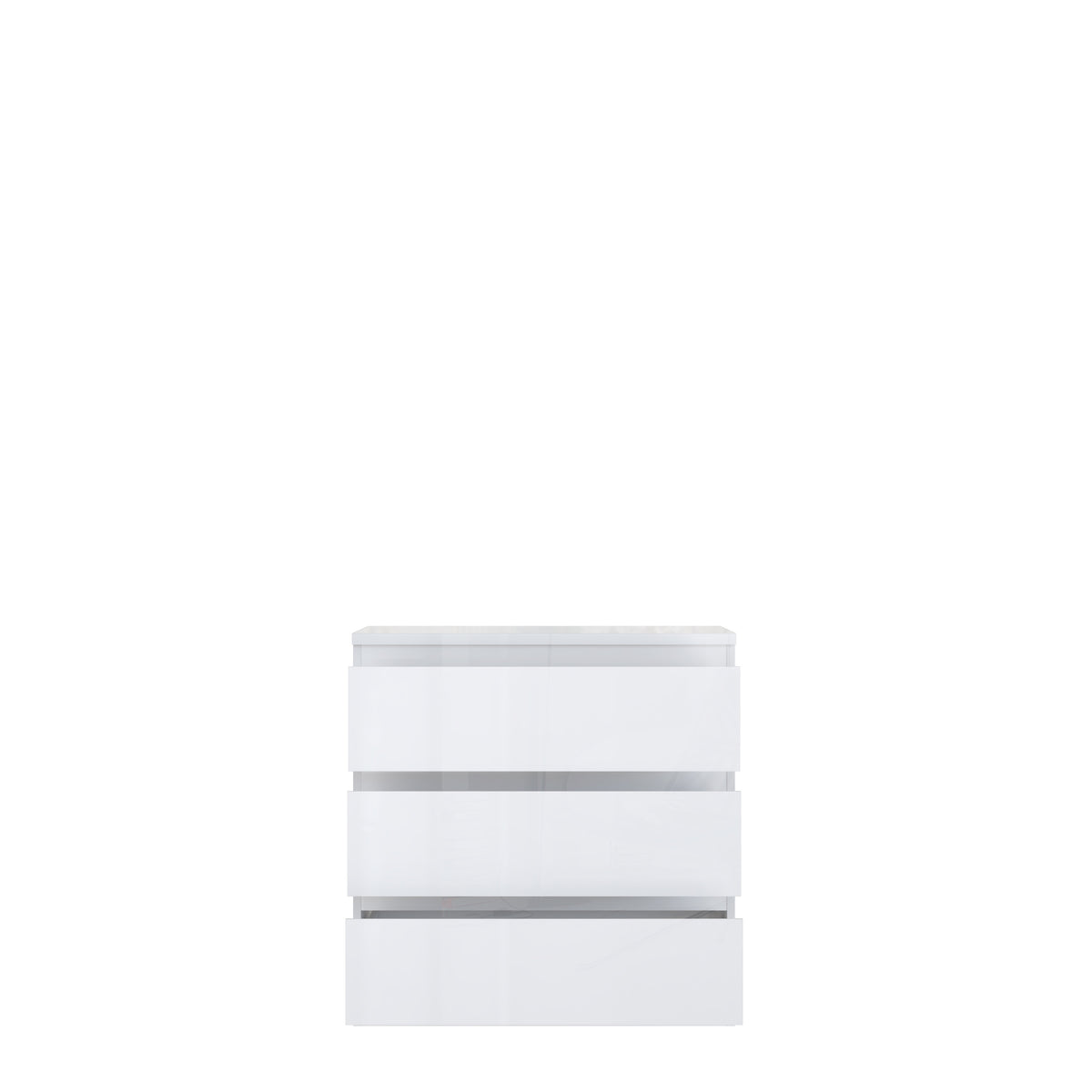 Comoda 3 Sertare Lipgloss White, 77.3 Cm