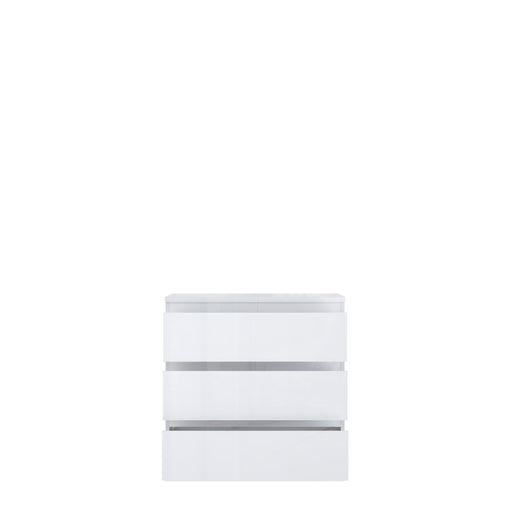 Comoda 3 Sertare Lipgloss White, 77.3 Cm