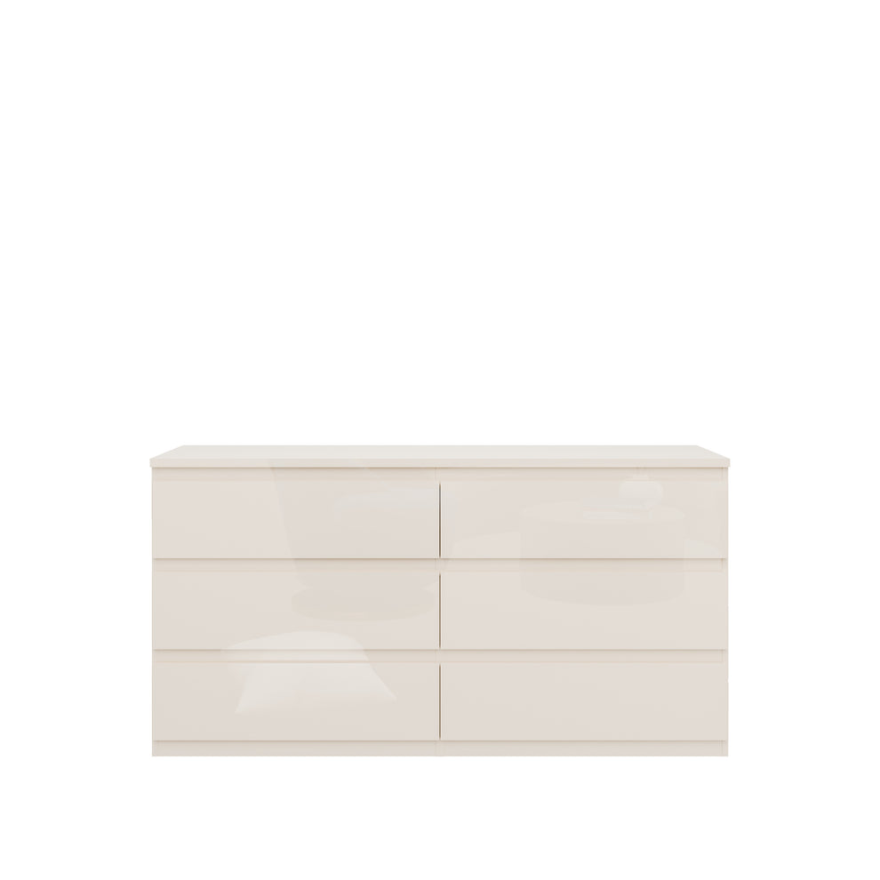 Comoda 6 Sertare Lipgloss Sand, 153.5 Cm