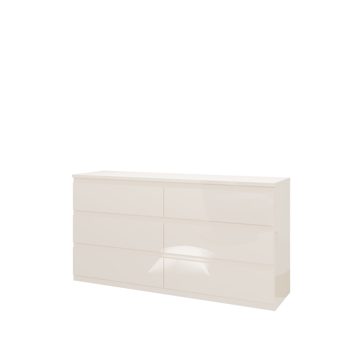 Comoda 6 Sertare Lipgloss Sand, 153.5 Cm