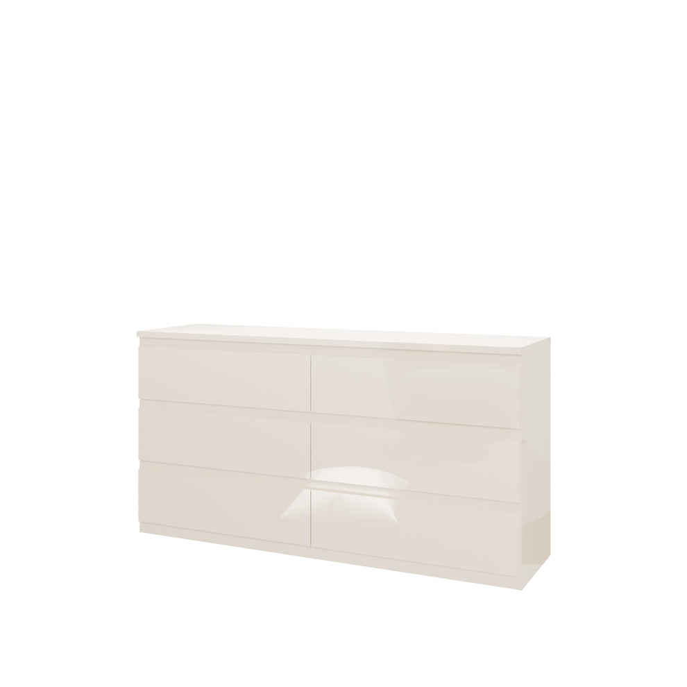 Comoda 6 Sertare Lipgloss Sand, 153.5 Cm