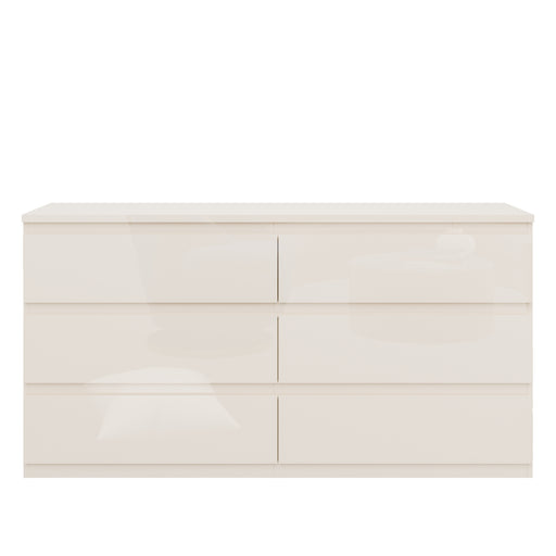 Comoda 6 Sertare Lipgloss Sand, 153.5 Cm