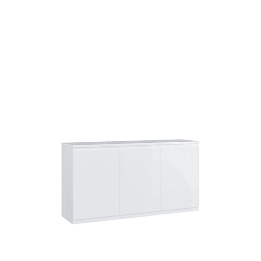 Bufet 3 Usi Lipgloss  White, 149.7 Cm