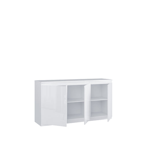 Bufet 3 Usi Lipgloss  White, 149.7 Cm