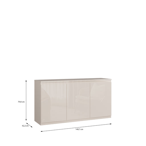Bufet 3 Usi Lipgloss Sand, 149.7 Cm