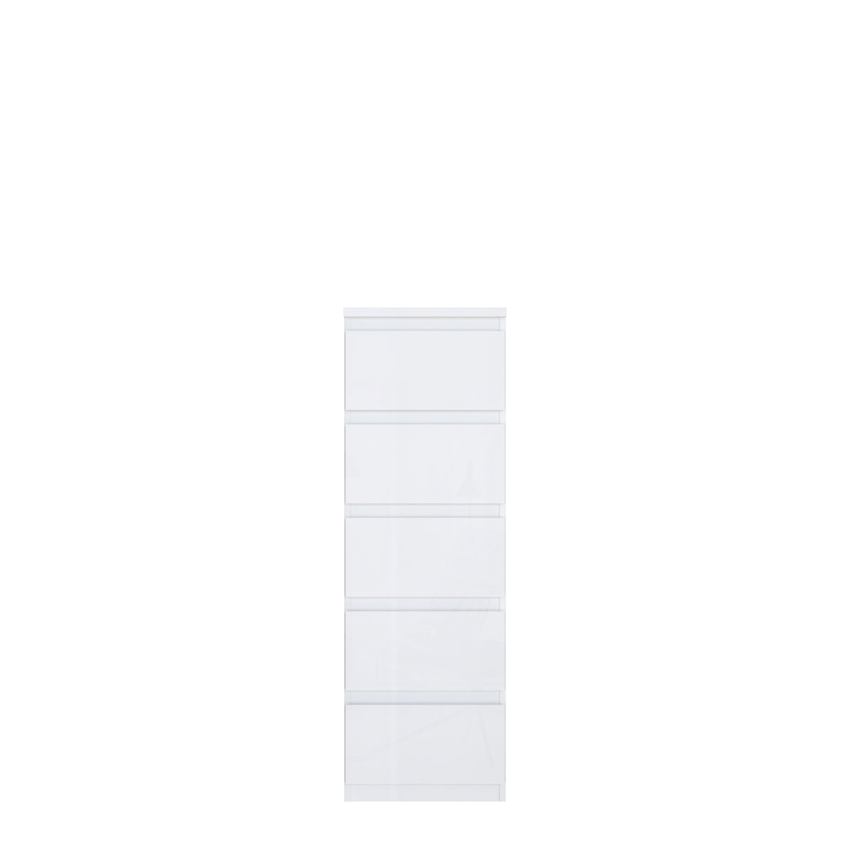 Comoda 5 Sertare Lipgloss White, 41.9 Cm