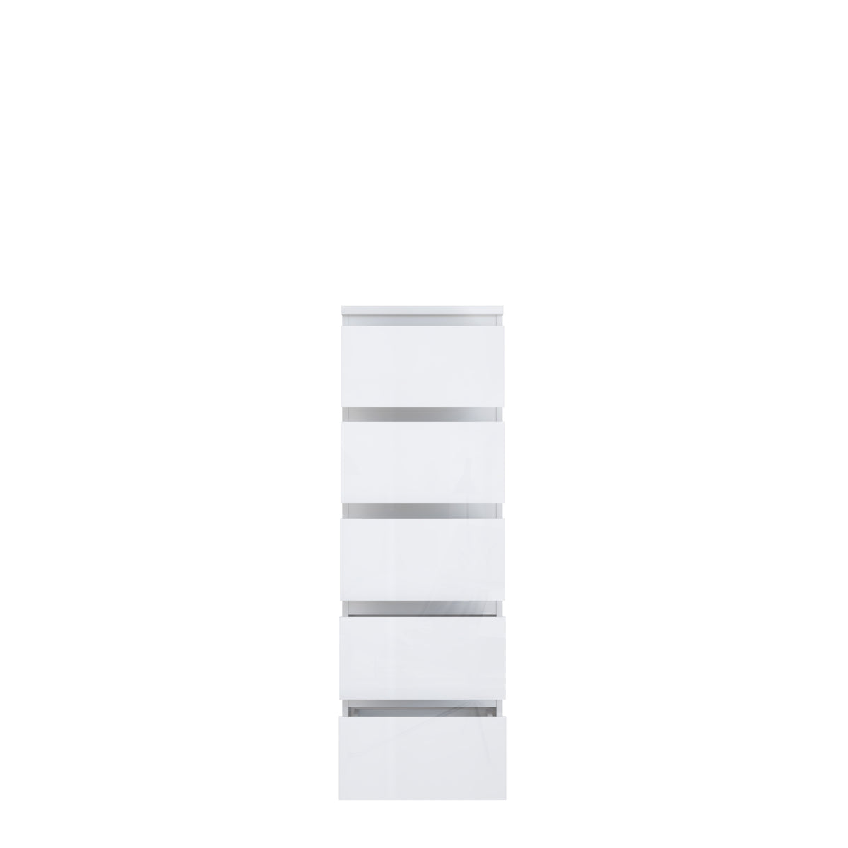 Comoda 5 Sertare Lipgloss White, 41.9 Cm