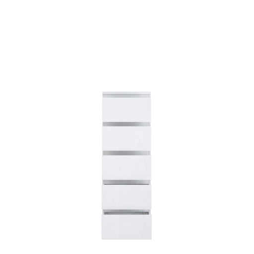 Comoda 5 Sertare Lipgloss White, 41.9 Cm
