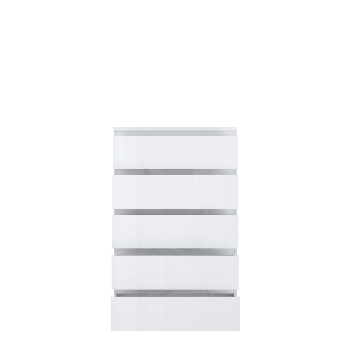 Comoda 5 Sertare Mare Lipgloss white, 77.3 Cm