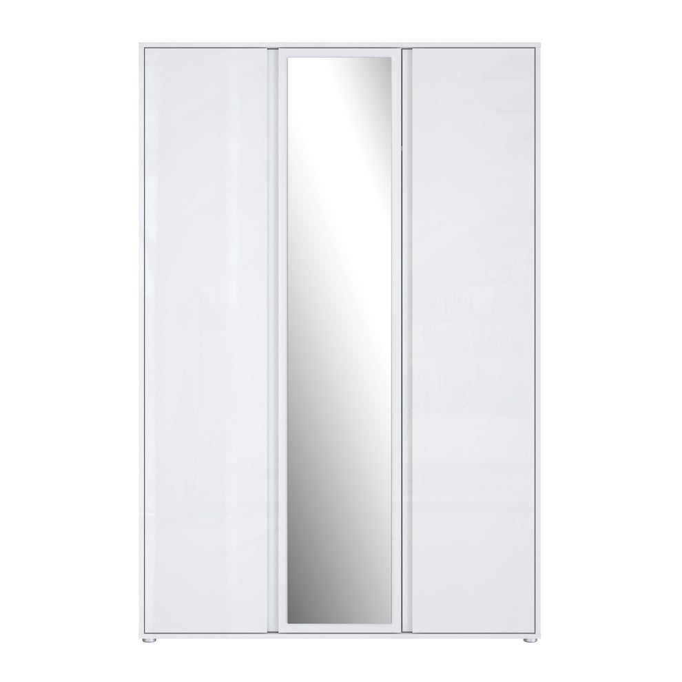 Dulap 3 Usi Lipgloss Whit, 129.6 Cm
