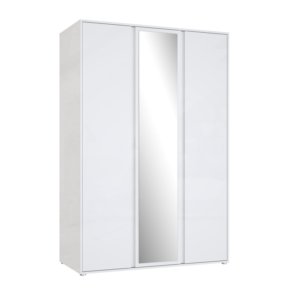 Dulap 3 Usi Lipgloss Whit, 129.6 Cm