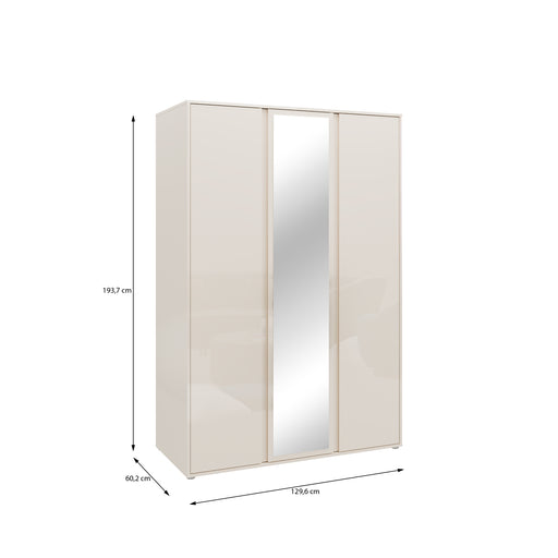Dulap 3 Usi Lipgloss Sand, 129.6 Cm