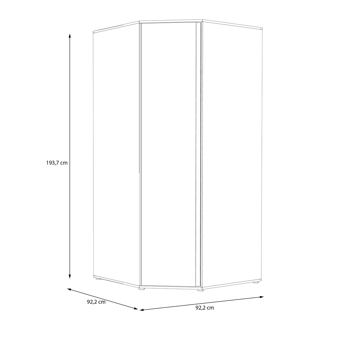 Dulap Colt Lipgloss White, 92.2 Cm