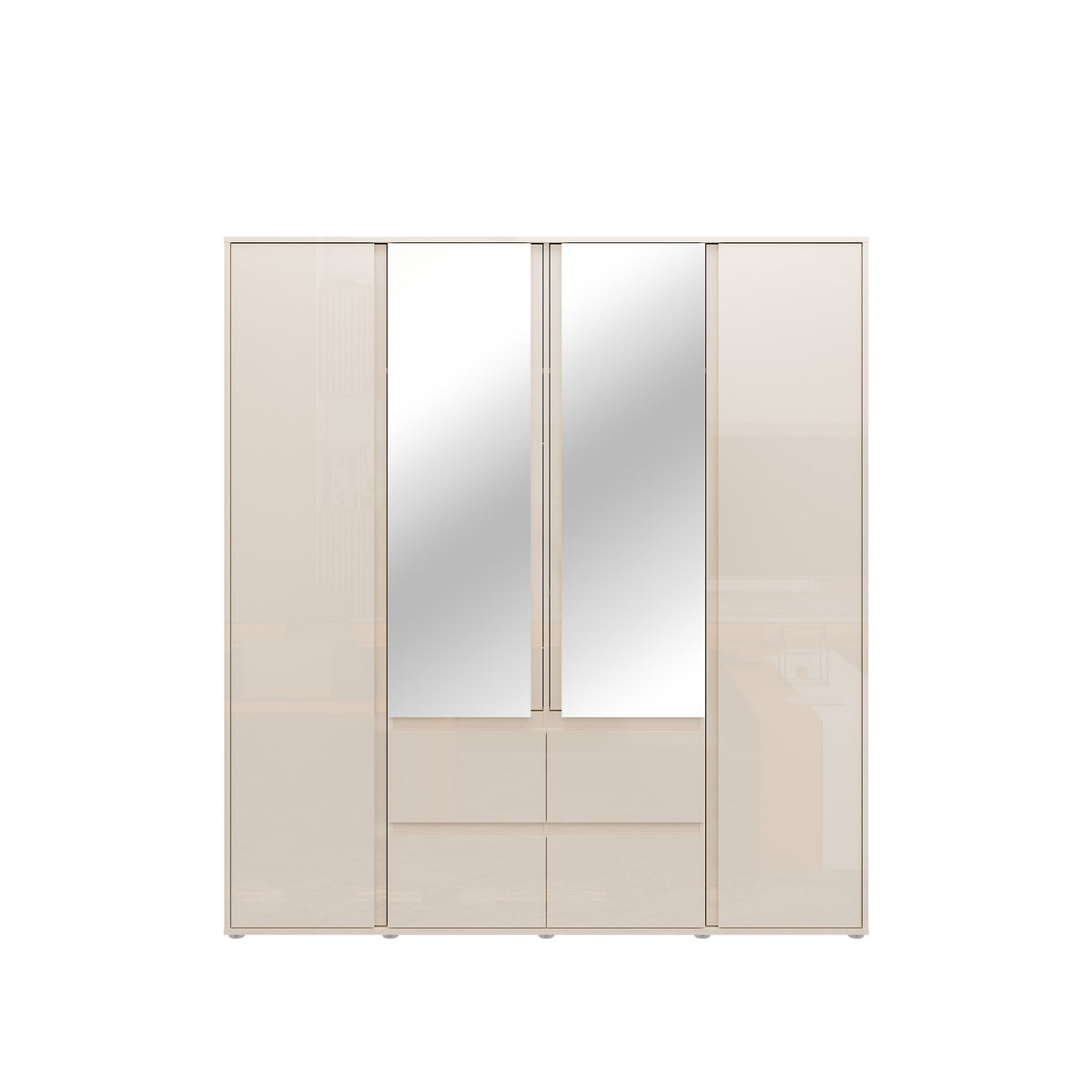 Dulap 4 Usi Si 4 Sertare Lipgloss Sand, 177.6 Cm