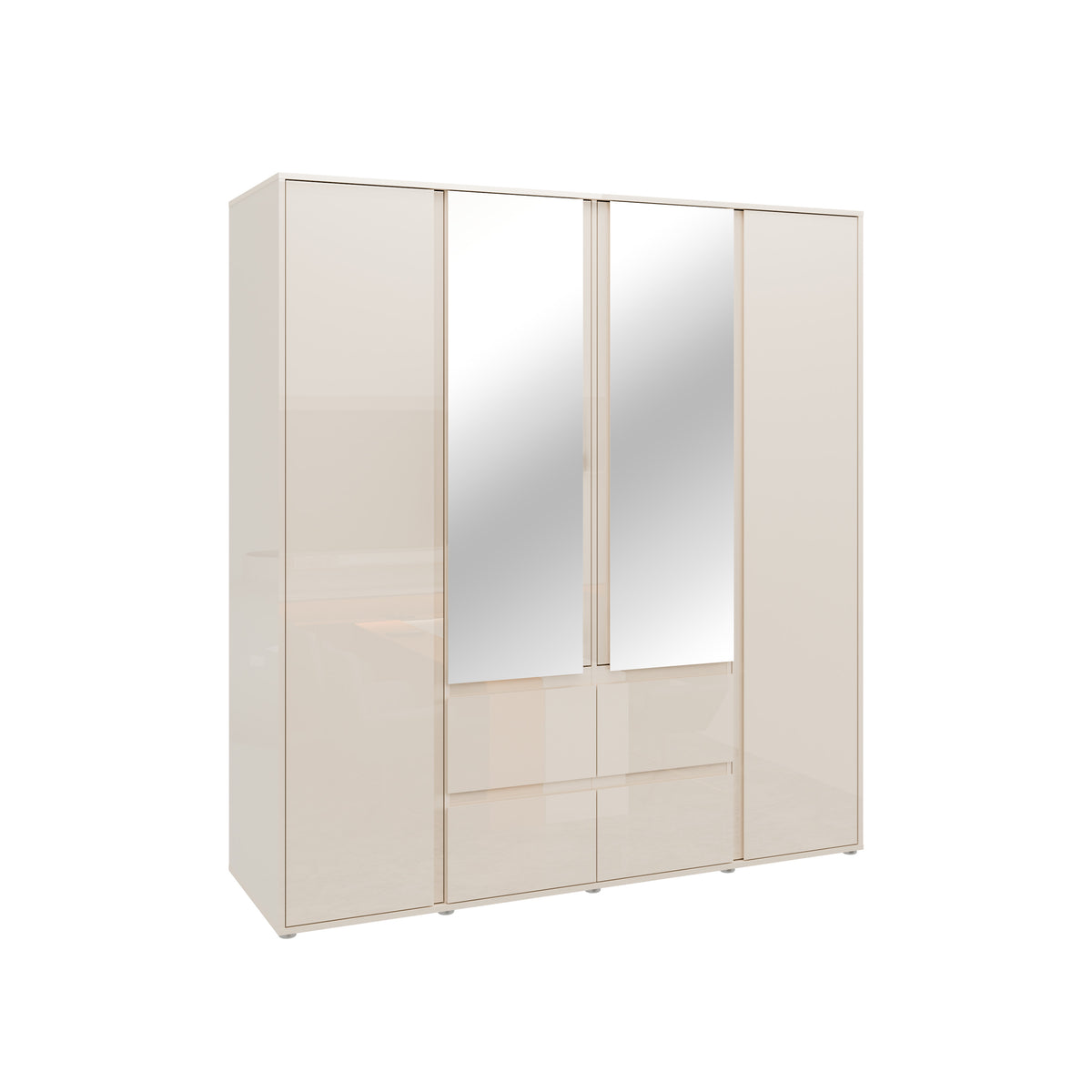 Dulap 4 Usi Si 4 Sertare Lipgloss Sand, 177.6 Cm