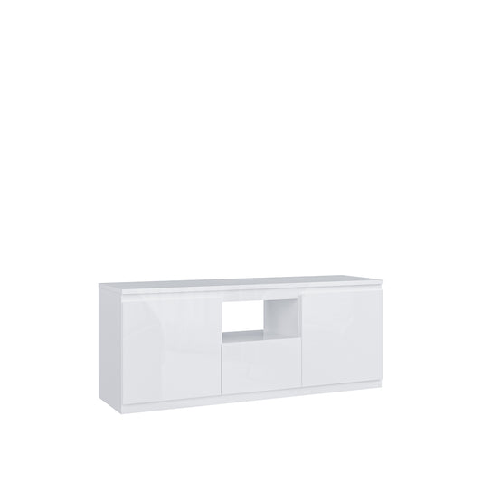 Bufet 3 Usi Lipgloss White, 144.7 Cm