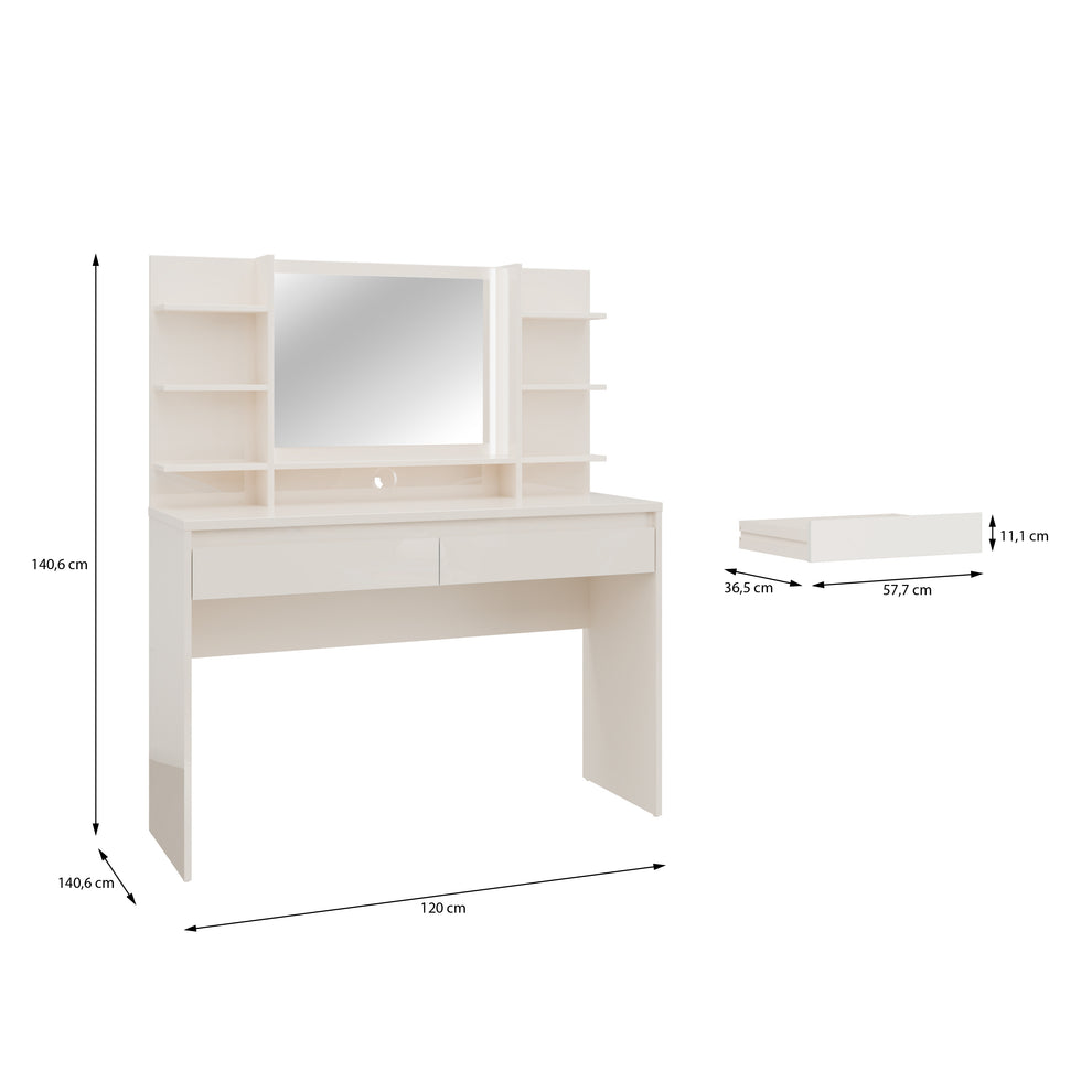 Masa Toaleta Lipgloss Sand, 120.1 Cm
