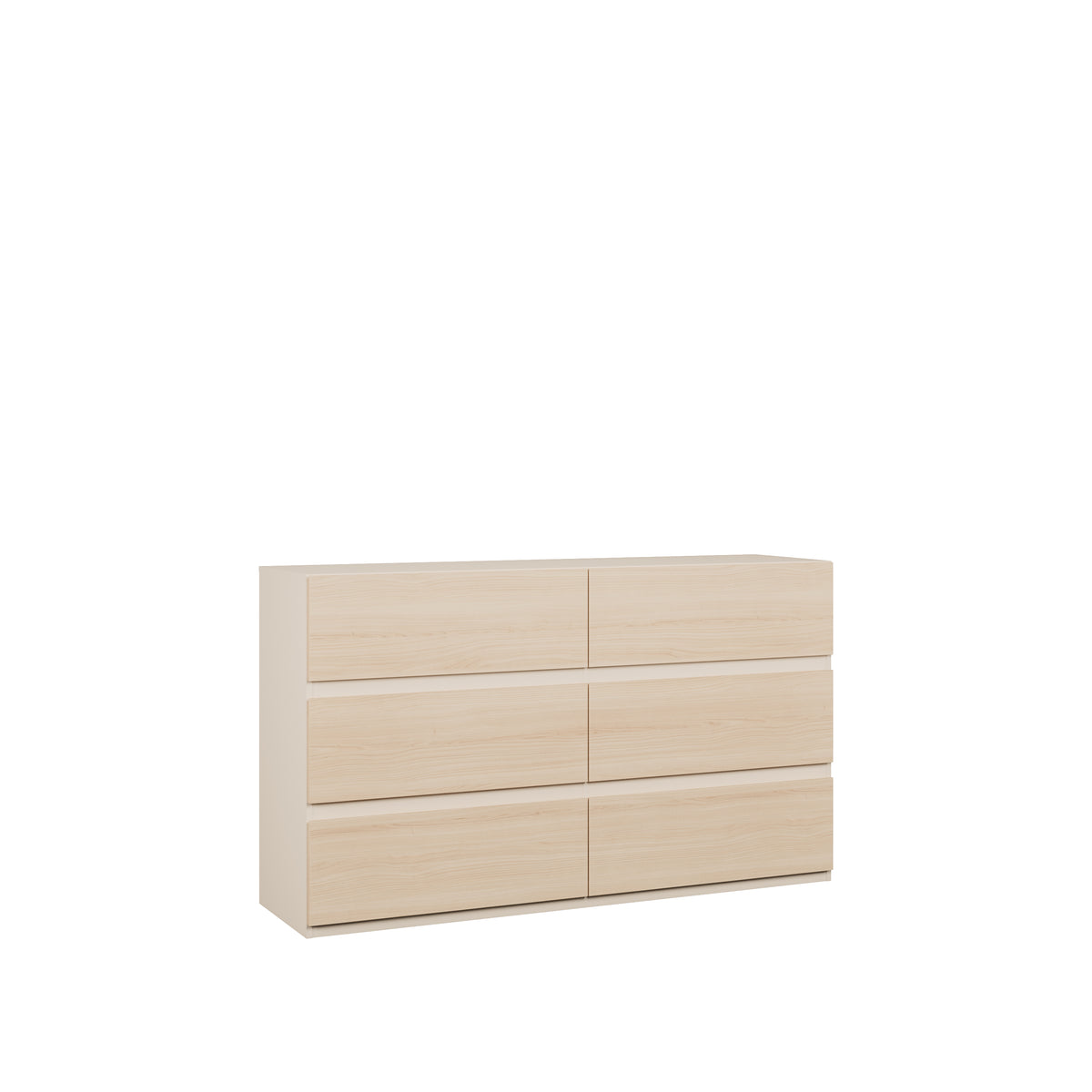 Comoda Pineapple 6 Sertare, Riva Oak Si Sand, 149.3 Cm