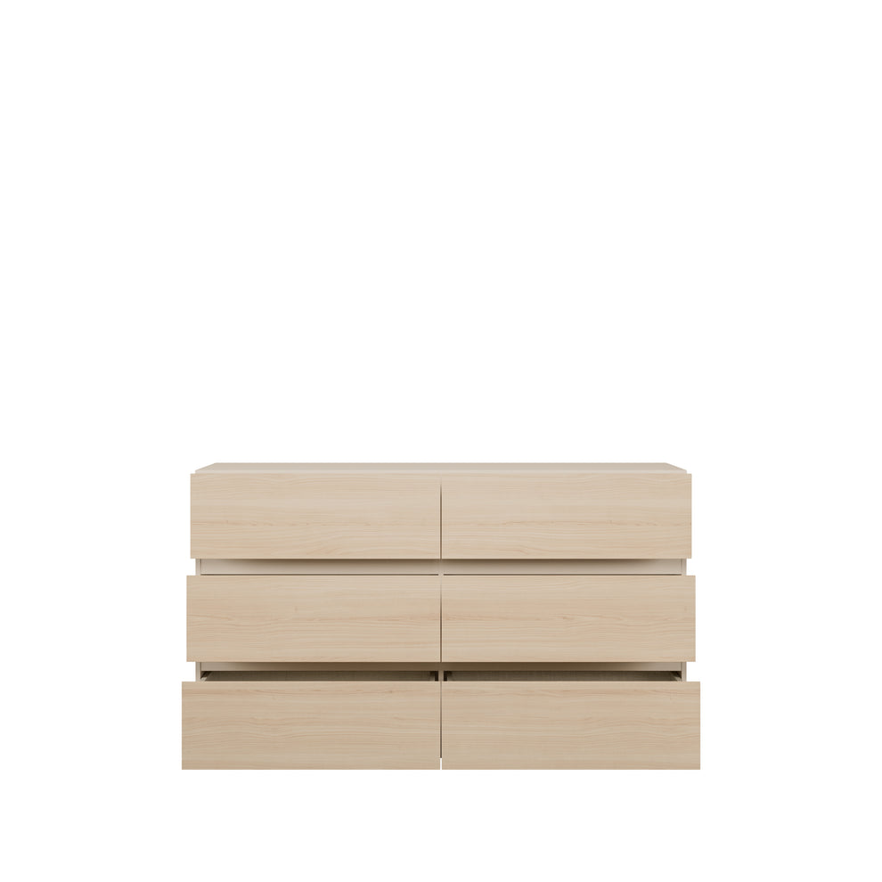Comoda Pineapple 6 Sertare, Riva Oak Si Sand, 149.3 Cm