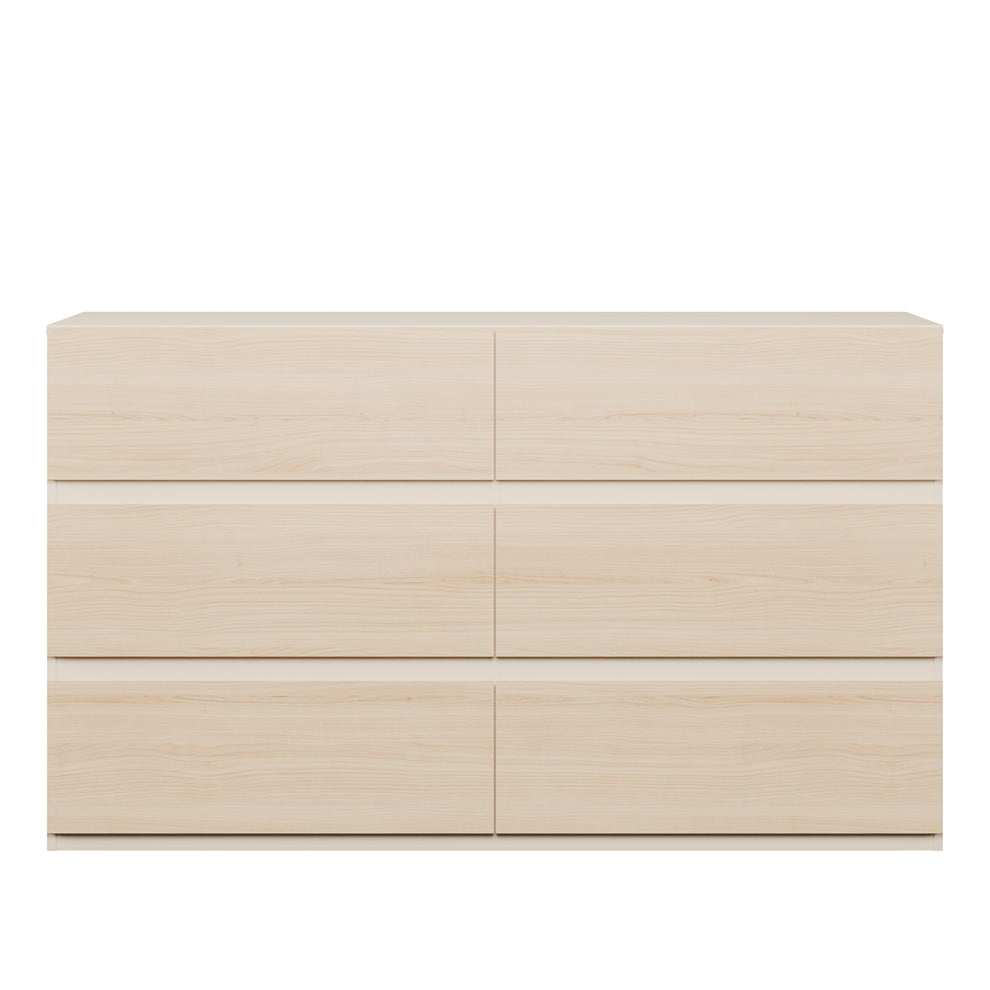 Comoda Pineapple 6 Sertare, Riva Oak Si Sand, 149.3 Cm