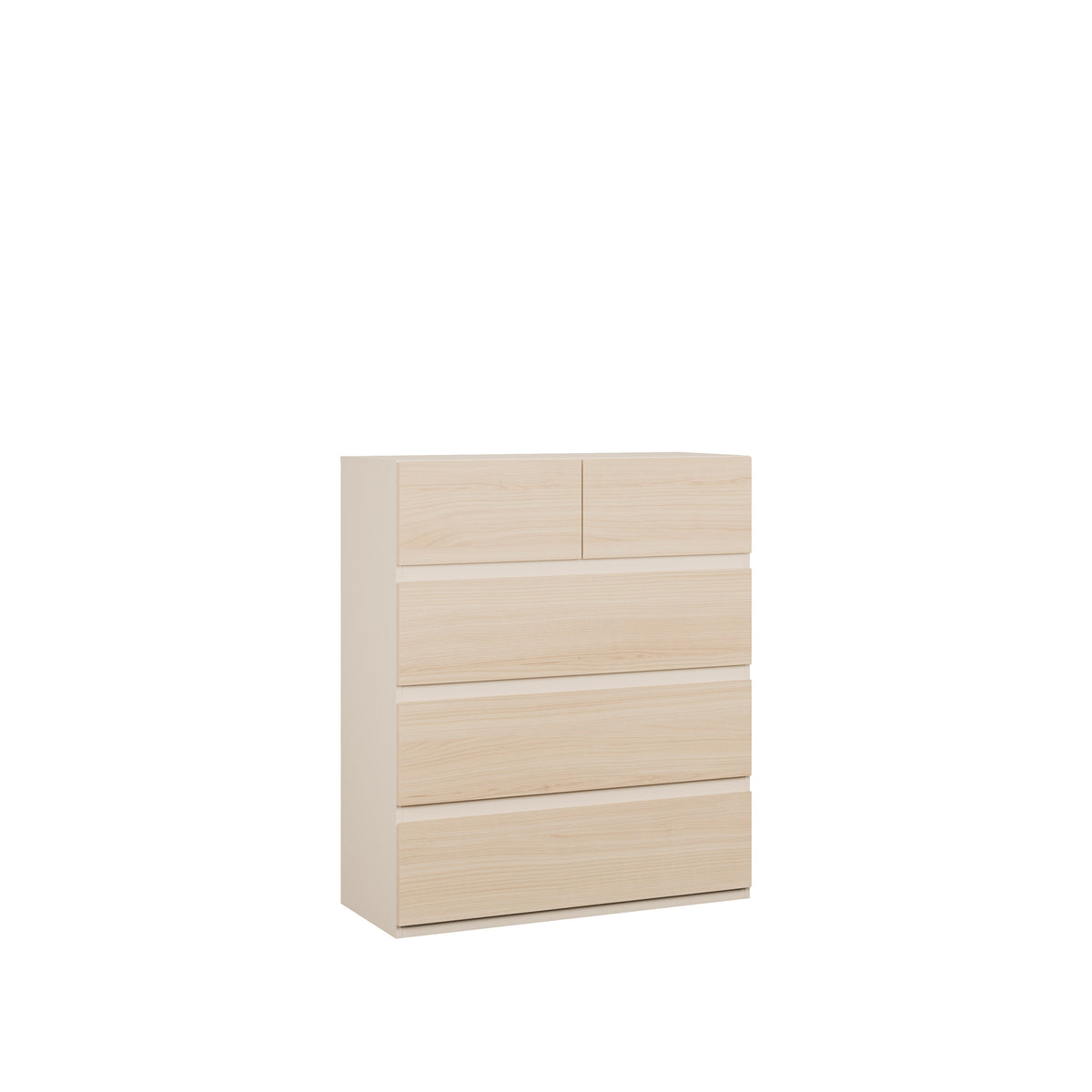 Comoda Pineapple 5 Sertare, Riva Oak Si Sand, 99.9 Cm