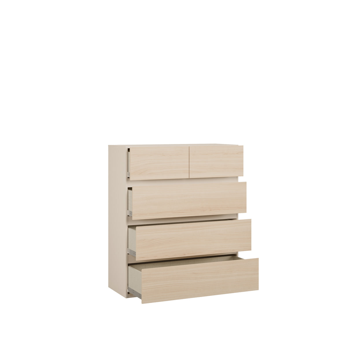 Comoda Pineapple 5 Sertare, Riva Oak Si Sand, 99.9 Cm