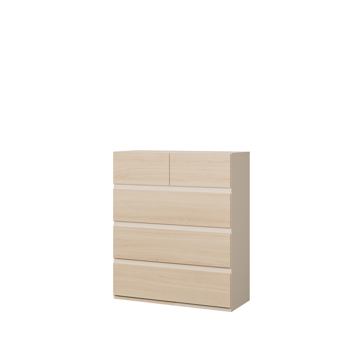 Comoda Pineapple 5 Sertare, Riva Oak Si Sand, 99.9 Cm