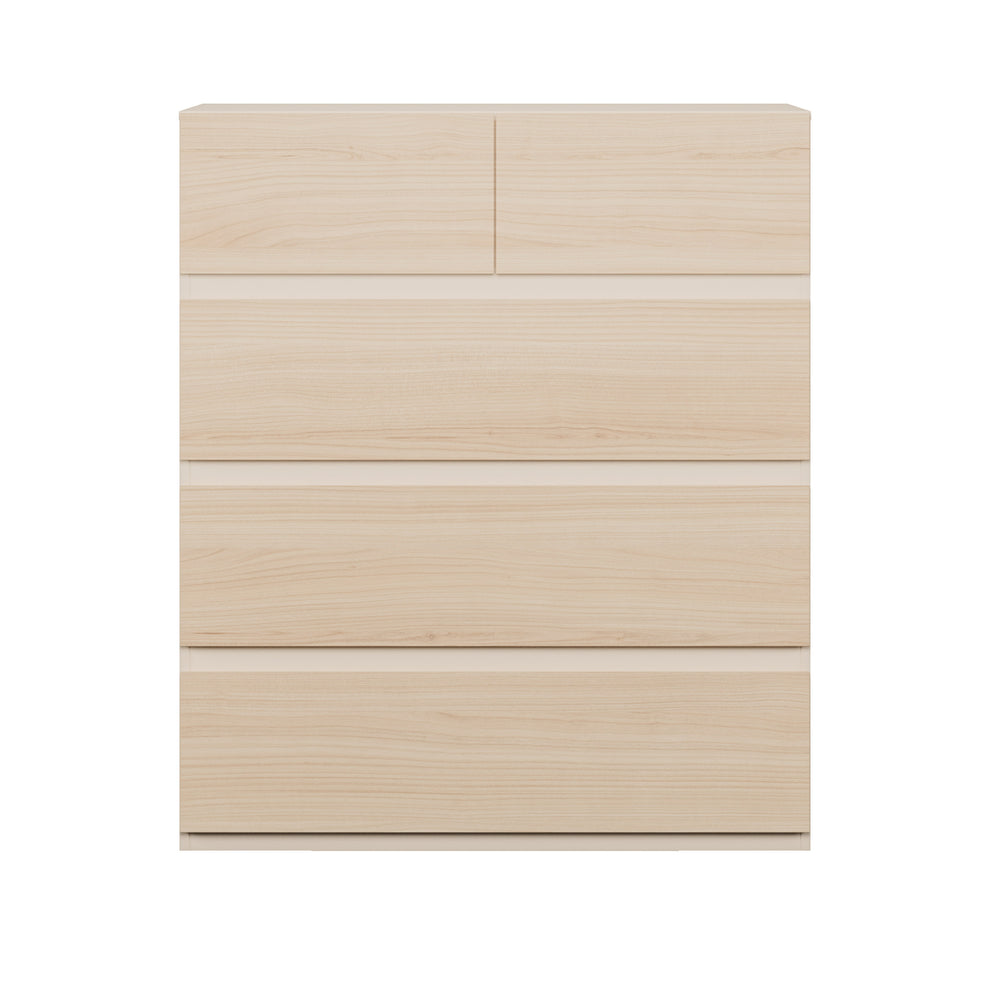 Comoda Pineapple 5 Sertare, Riva Oak Si Sand, 99.9 Cm