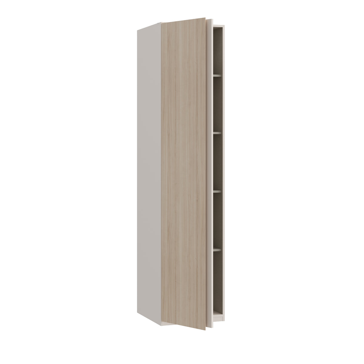 Dulap 1 Usa Pineapple, Cu Polite, Riva Oak Si Sand, 48 Cm