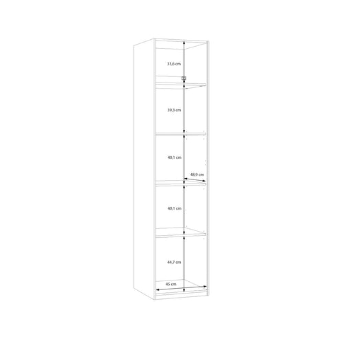 Dulap 1 Usa Pineapple, Cu Polite, Riva Oak Si Sand, 48 Cm