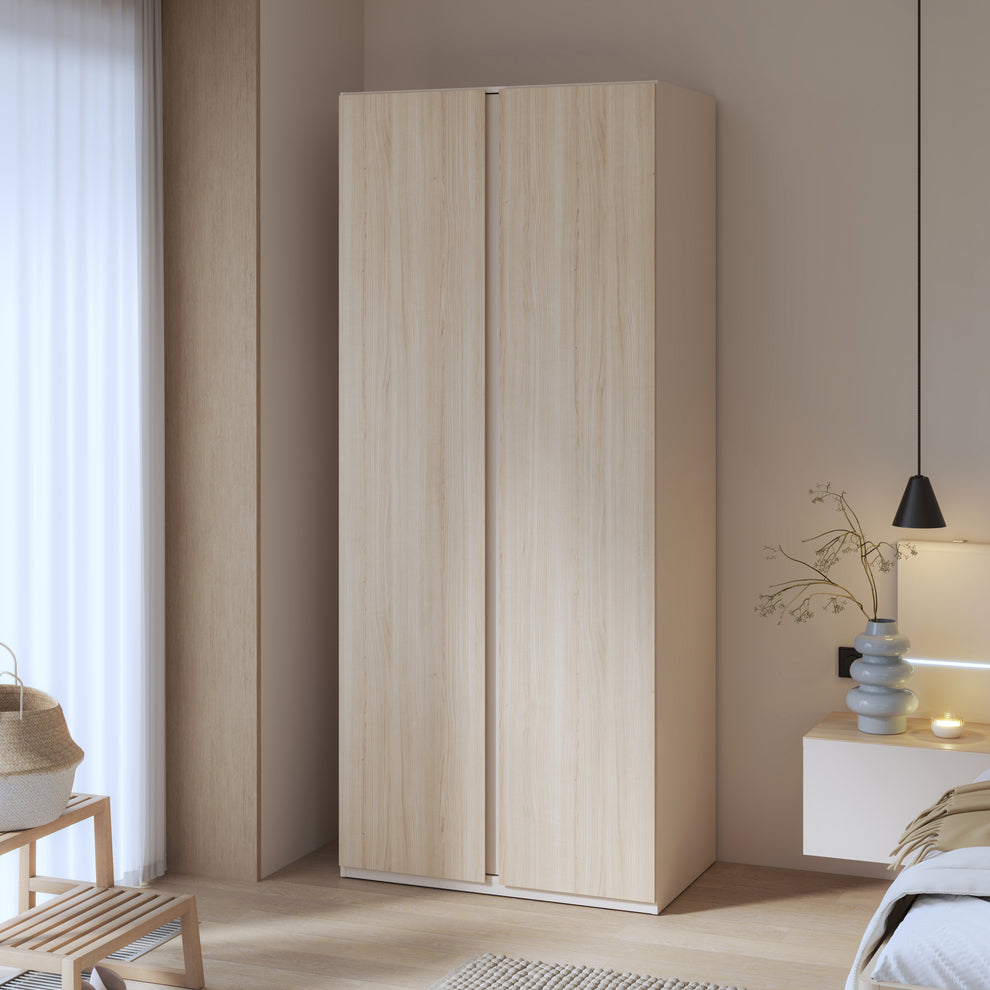 Dulap 2 Usi Pineapple, Riva Oak Si Sand, 88.9 Cm