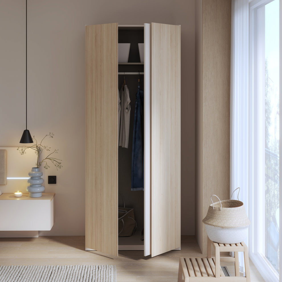 Dulap 2 Usi Pineapple, Riva Oak Si Sand, 88.9 Cm