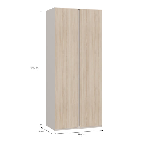 Dulap 2 Usi Pineapple, Riva Oak Si Sand, 88.9 Cm