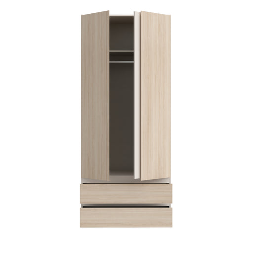 Dulap 2 Usi Si 2 Sertare Pineapple, Riva Oak Si Sand, 88.9 Cm