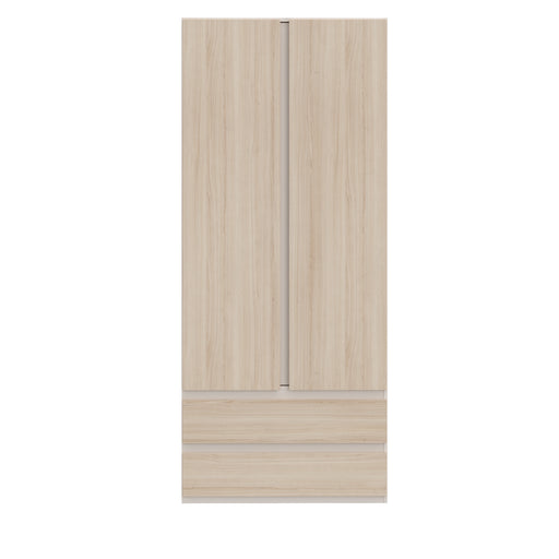 Dulap 2 Usi Si 2 Sertare Pineapple, Riva Oak Si Sand, 88.9 Cm