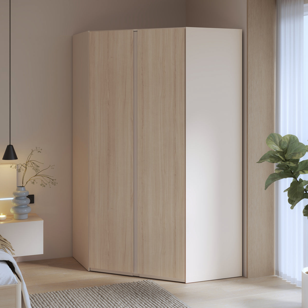 Dulap Colt 2 Usi Pineapple, Riva Oak Si Sand, 116.8 Cm